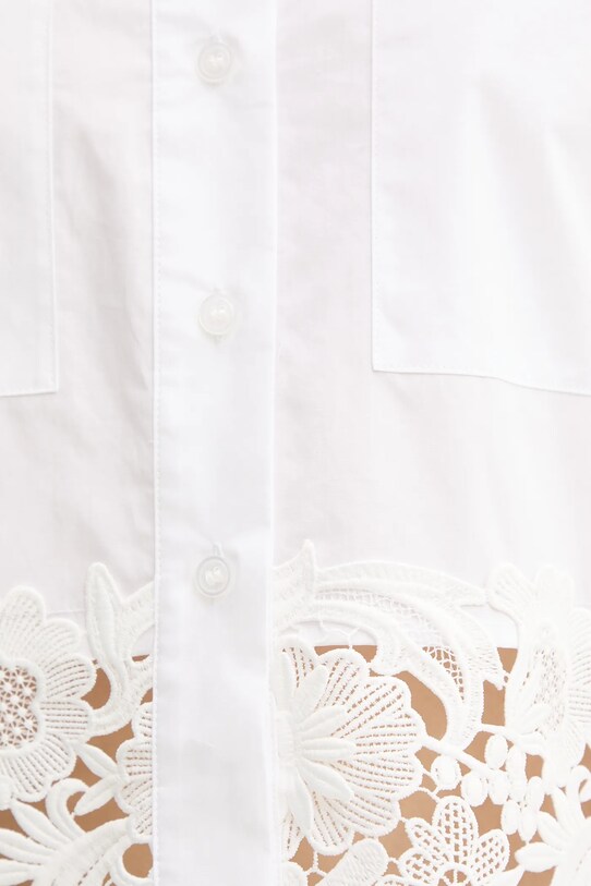 Twinset camasa din bumbac 251TP2281 alb