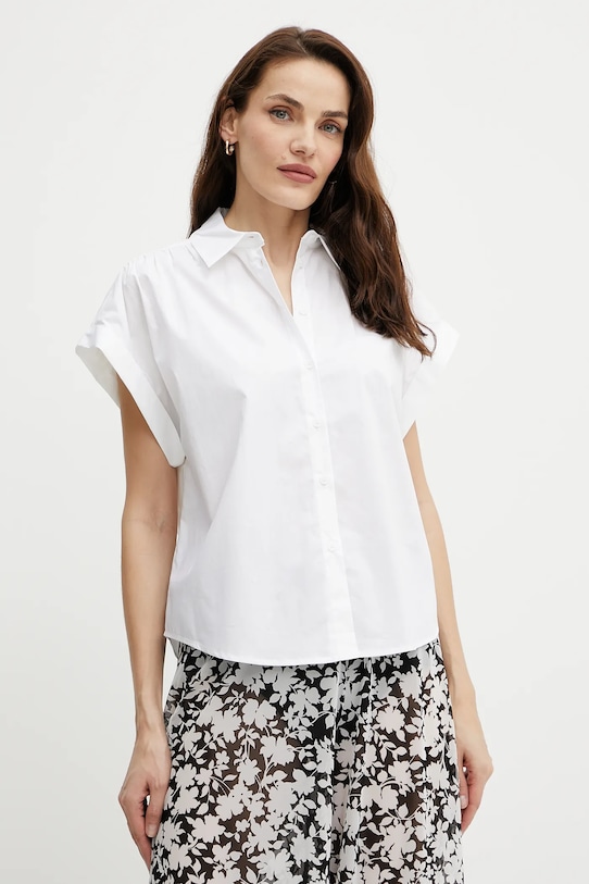 Twinset koszula z elastanem biały 251TT202H