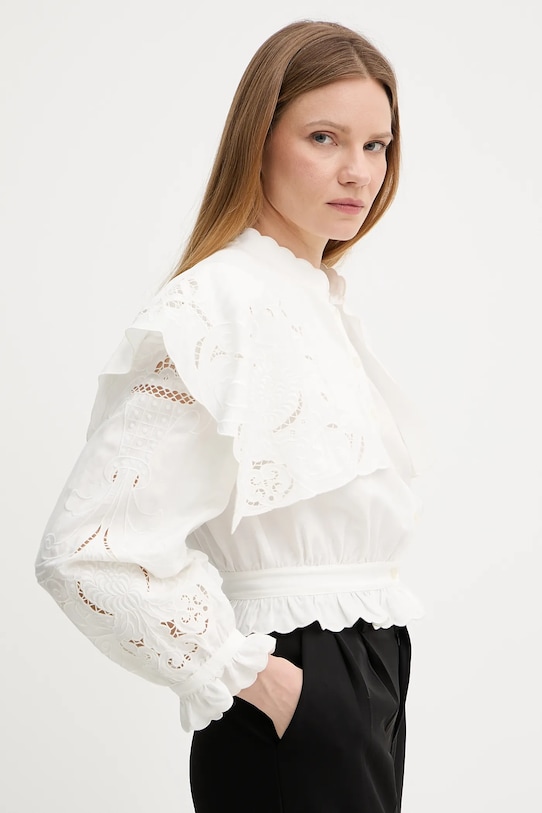 Ľanová košeľa Twinset biela 251TS2112