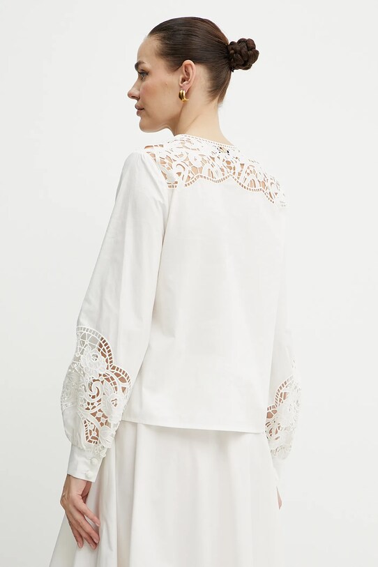 Одежда Хлопковая рубашка Twinset 251TT2333 бежевый