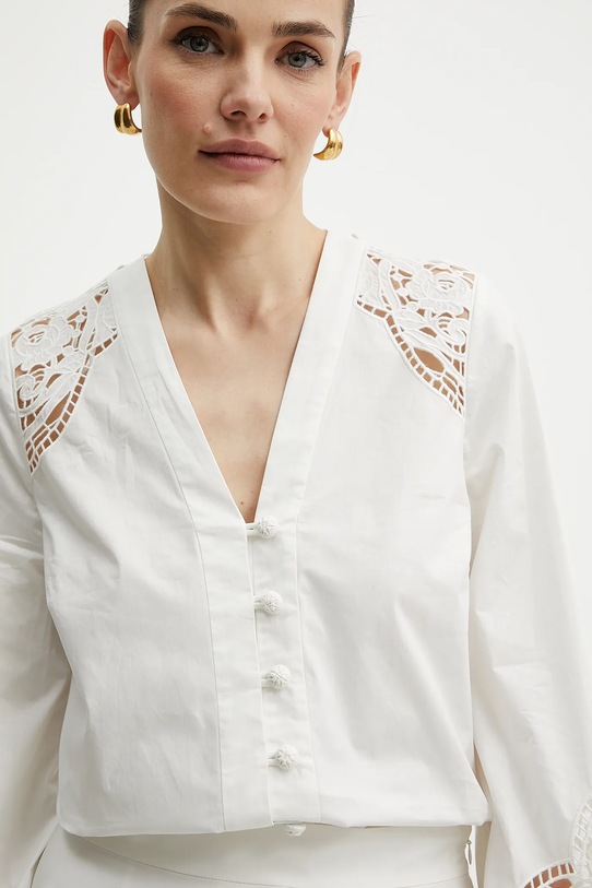 Хлопковая рубашка Twinset бежевый 251TT2333