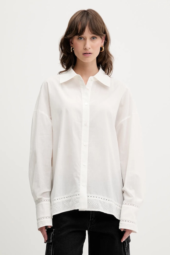 IRO camicia in cotone lunga beige WM18IMAI