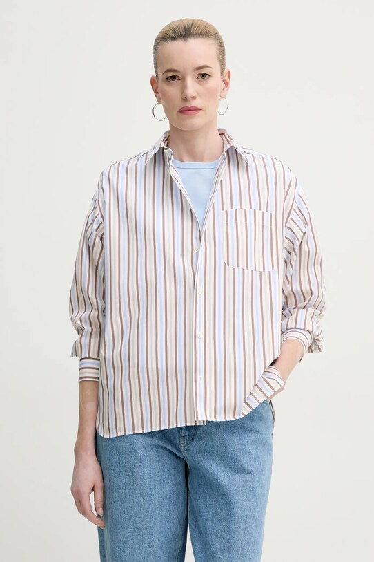 A.P.C. pamut ing chemise stephanie pamut kék COHEI.F12605