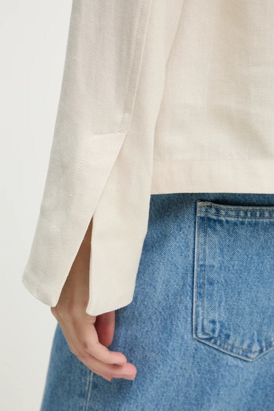 Ľanová košeľa Marc O'Polo 503006674035 béžová