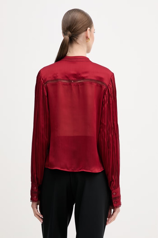 Odzież Guess koszula W5RH16.WDW82 bordowy