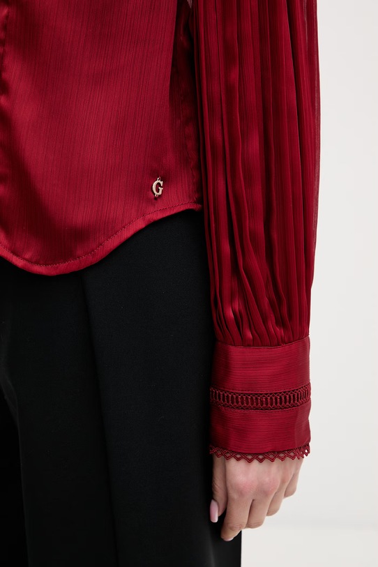 Guess koszula W5RH16.WDW82 bordowy