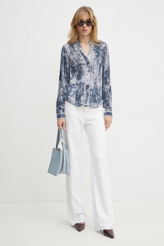Guess camasa W5RH16.WDW82 albastru SS25