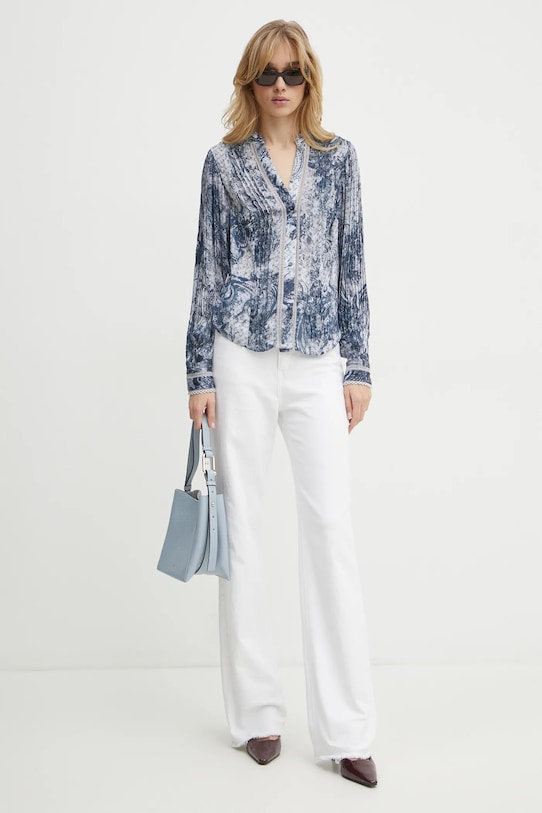 Guess koszula W5RH16.WDW82 niebieski SS25