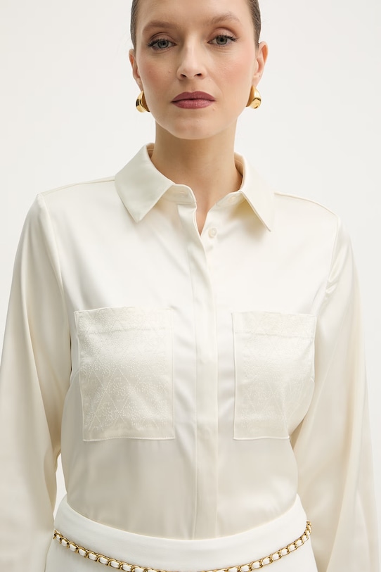 Košeľa Guess MARGUERITE béžová W5RH40.WFQC2