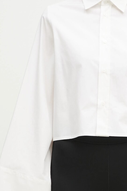 Хлопковая рубашка MM6 Maison Margiela белый S52DT0044