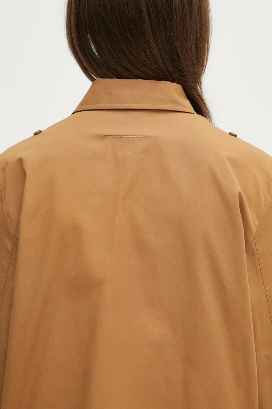 MM6 Maison Margiela camasa din bumbac S52DT0044 maro