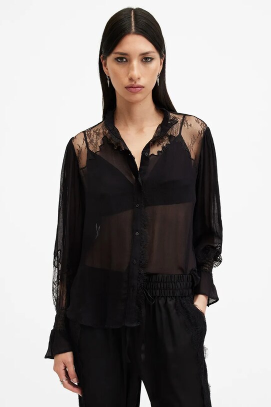 Košile AllSaints RORY černá W062PB