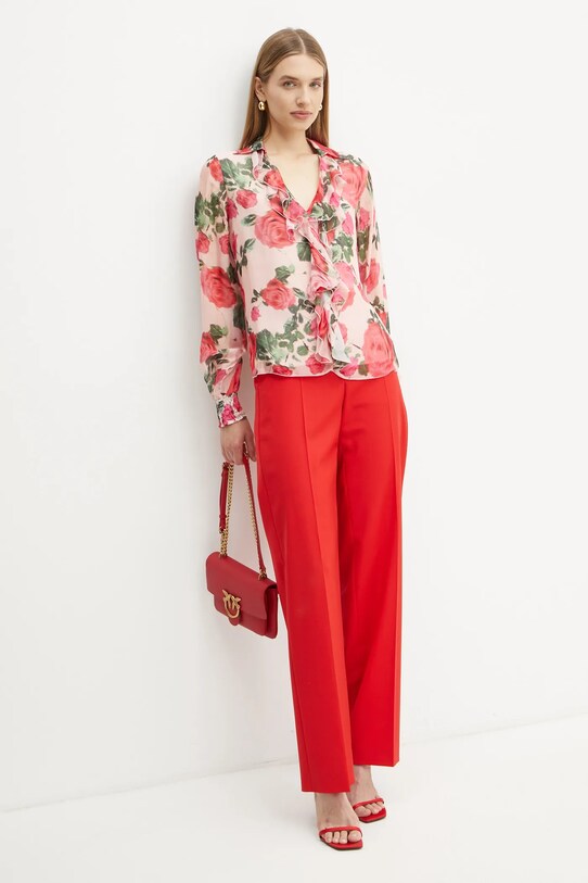 Блузка з домішкою шовку Guess SOAVE W5RH55.WE550 рожевий SS25