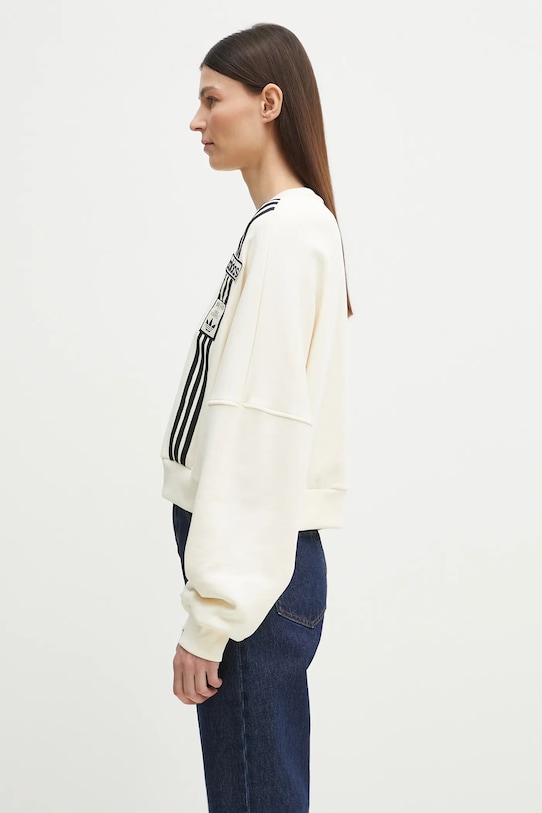 Bavlnená mikina adidas Originals Adibreak Cropped Sweatshirt JD0084 béžová SS25