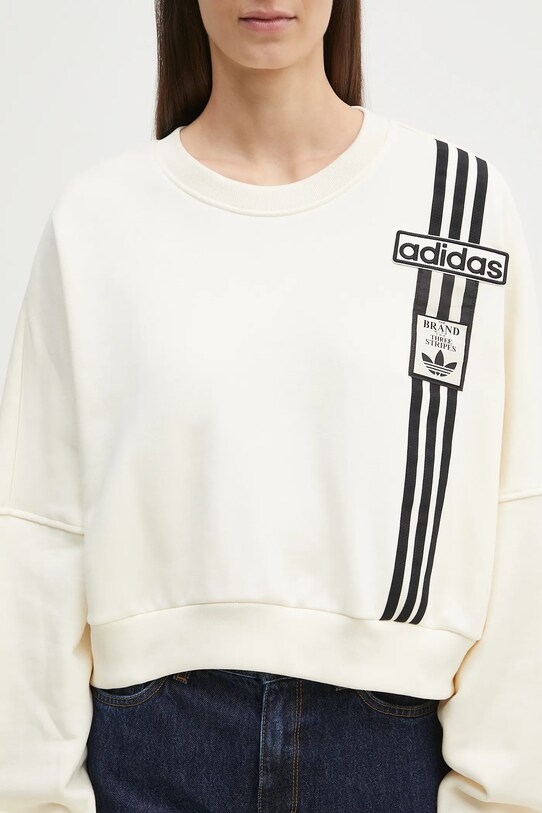 Bavlnená mikina adidas Originals Adibreak Cropped Sweatshirt béžová JD0084