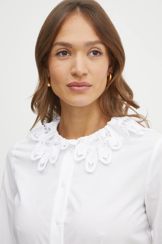 Luisa Spagnoli koszula bawełniana biały 541939