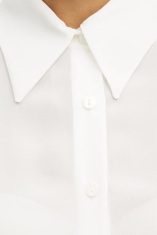 Luisa Spagnoli camicia in seta 542035 bianco