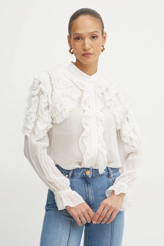 Luisa Spagnoli camicia applique bianco 541994