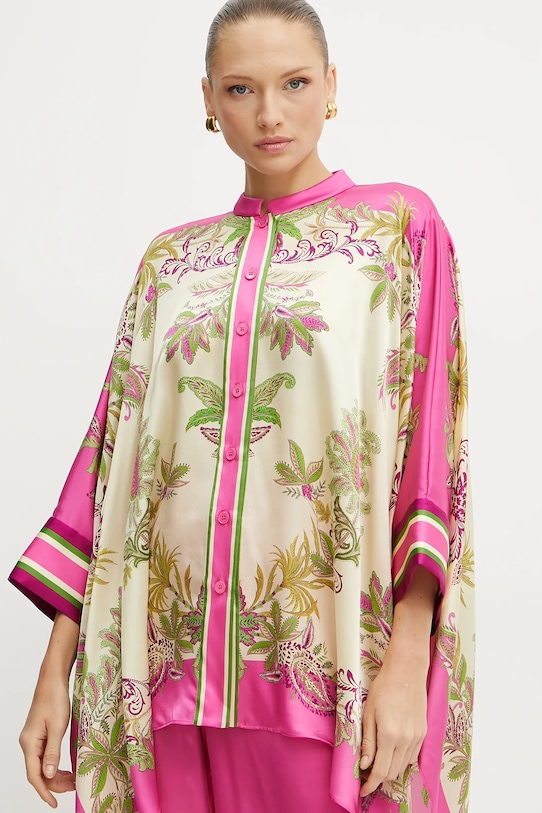 Luisa Spagnoli koszula jedwabna różowy 541734