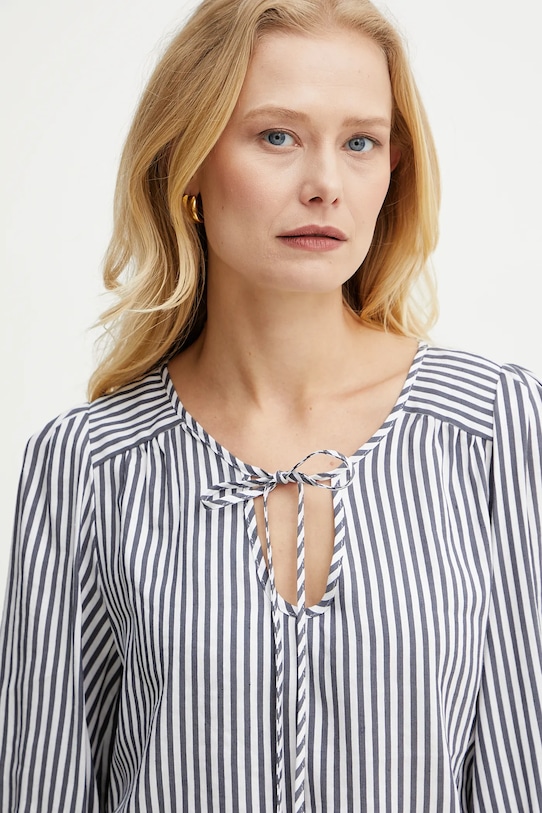 Marella bluzka z domieszką lnu ADDA granatowy 2513111044