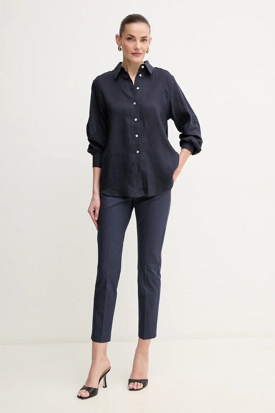 Lanena košulja Marella IXIE 2513111084 mornarsko plava SS25