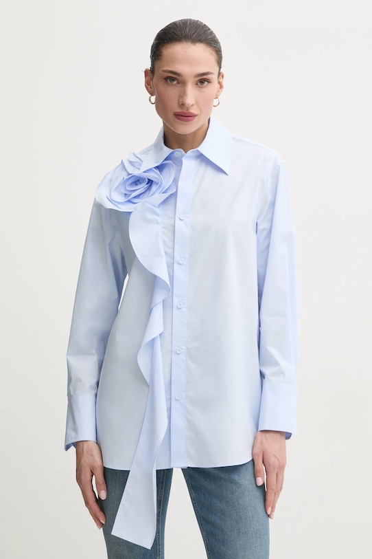 Marella camasa din bumbac KETCH lung albastru 2513111101