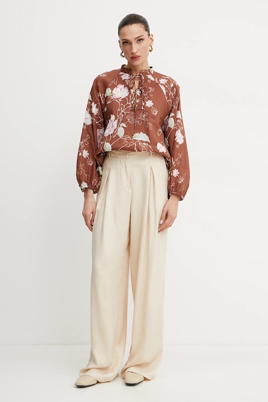 Košeľa Marella VITERBO 2513111152 hnedá SS25