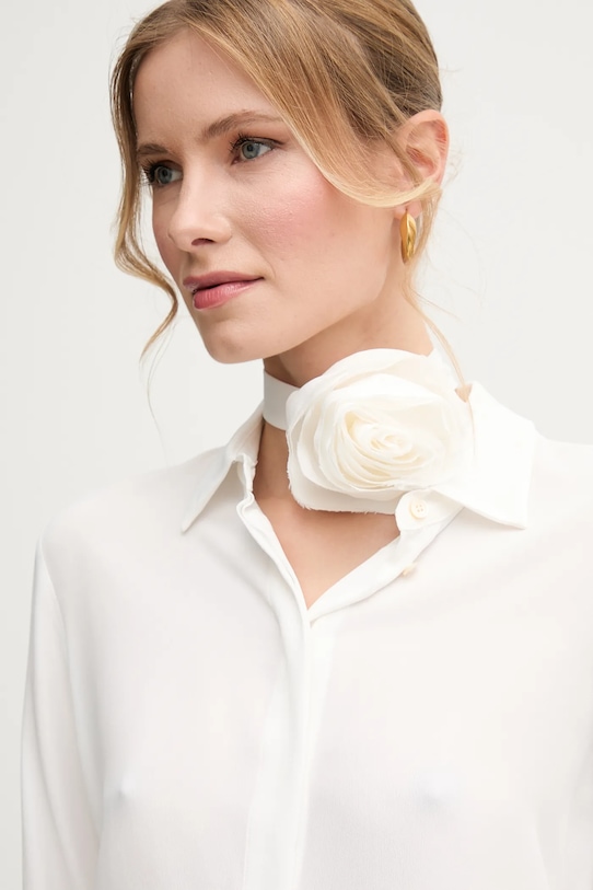 Košeľa s prímesou hodvábu Marella INACO biela 2513111161