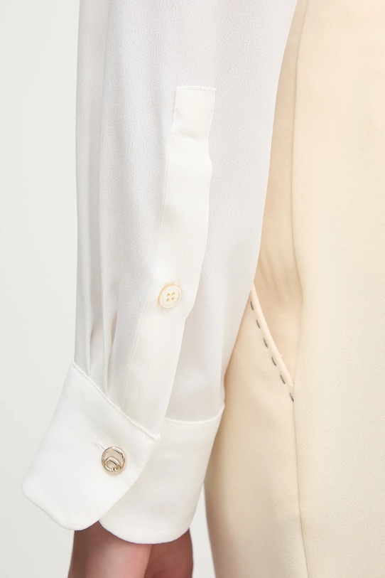 Košeľa s prímesou hodvábu Marella INACO 2513111161 biela