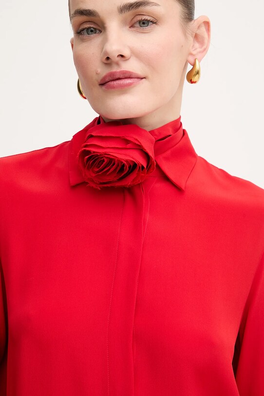 Marella cămașă din amestec de mătase INACO rosu 2513111161