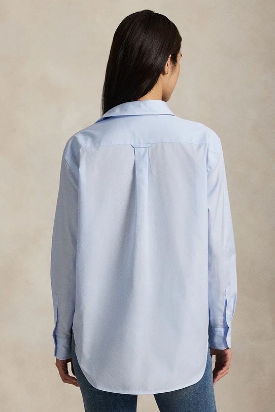 Polo Ralph Lauren koszula bawełniana Long Sleeve Light Shirt 211968220 niebieski SS25