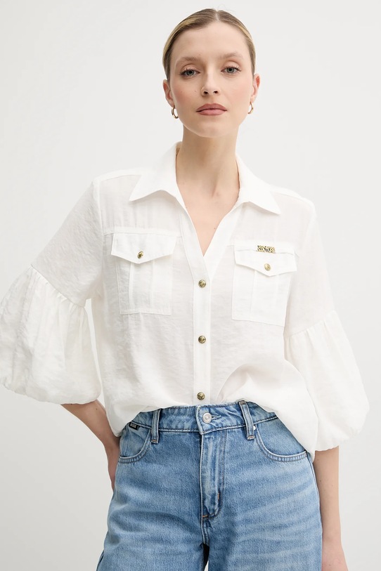 Košeľa Versace Jeans Couture jednofarebný béžová 78HAL200.N0433