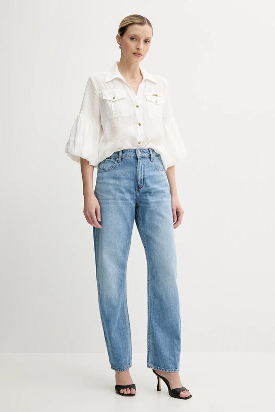 Košeľa Versace Jeans Couture 78HAL200.N0433 béžová SS25