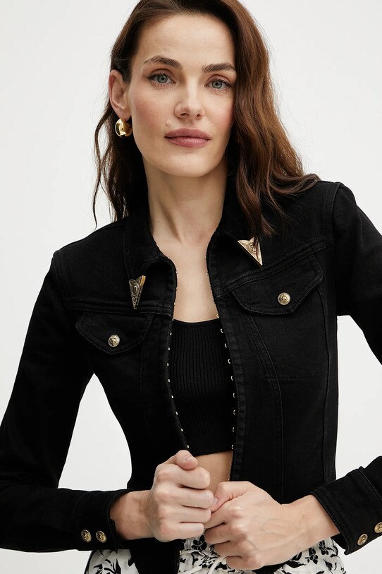Versace Jeans Couture geacă din denim negru 78HAL253.CDW00