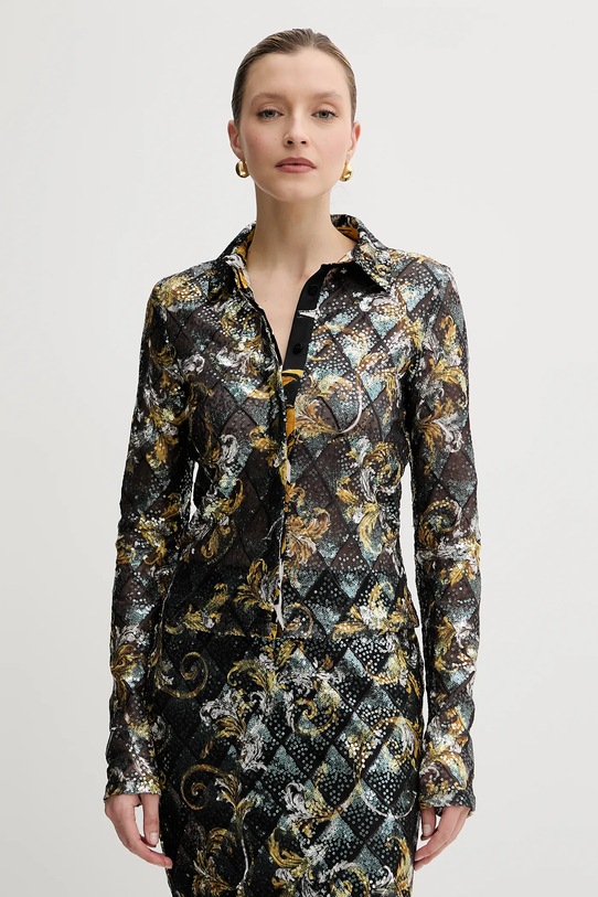 Košile Versace Jeans Couture nášivka černá 78HAL2B3.JS443