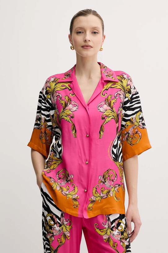 Košile Versace Jeans Couture krátký růžová 78HAL2P9.NS646