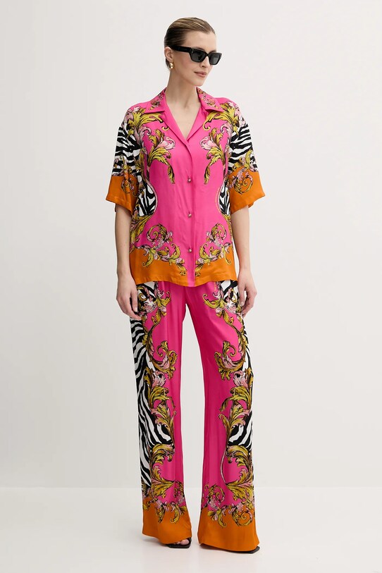 Košile Versace Jeans Couture 78HAL2P9.NS646 růžová SS25