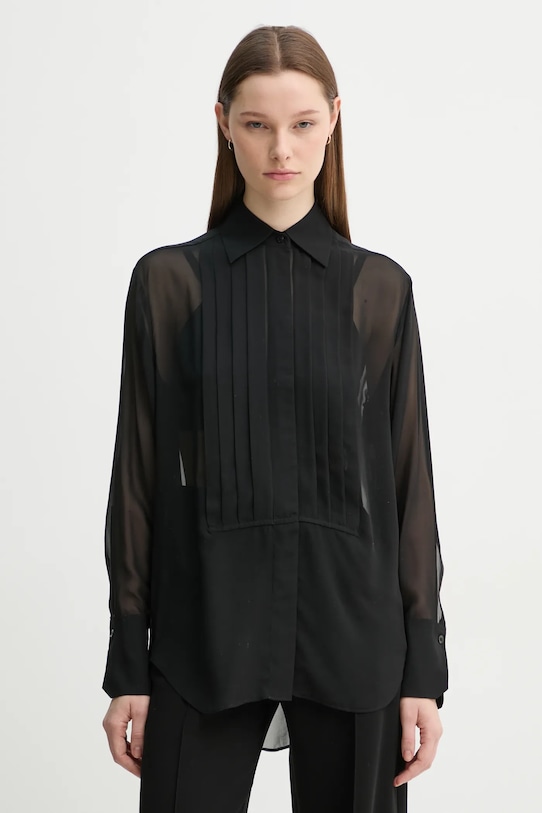 Шелковая рубашка A.L.C. casual чёрный 5TOPS01754