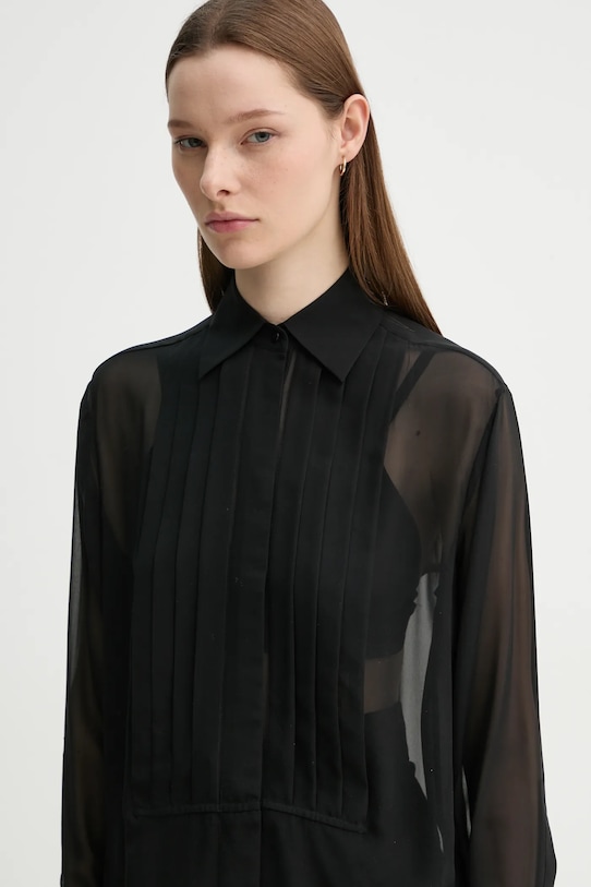 Шелковая рубашка A.L.C. чёрный 5TOPS01754