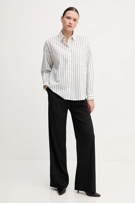 Sisley cămașă din bumbac 5LKYLQ08H alb SS25