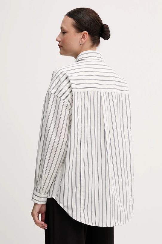 Îmbrăcăminte Sisley cămașă din bumbac 5LKYLQ08H alb