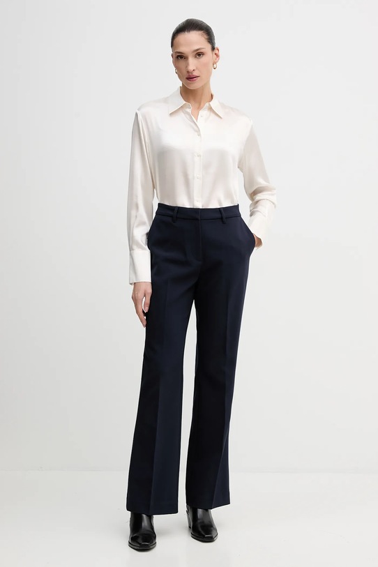 Sisley koszula jedwabna 5LZMLQ05E beżowy AW25