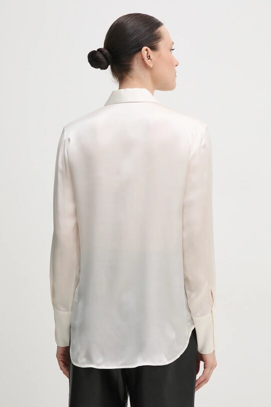 Одяг Шовкова сорочка Sisley 5LZMLQ05E бежевий
