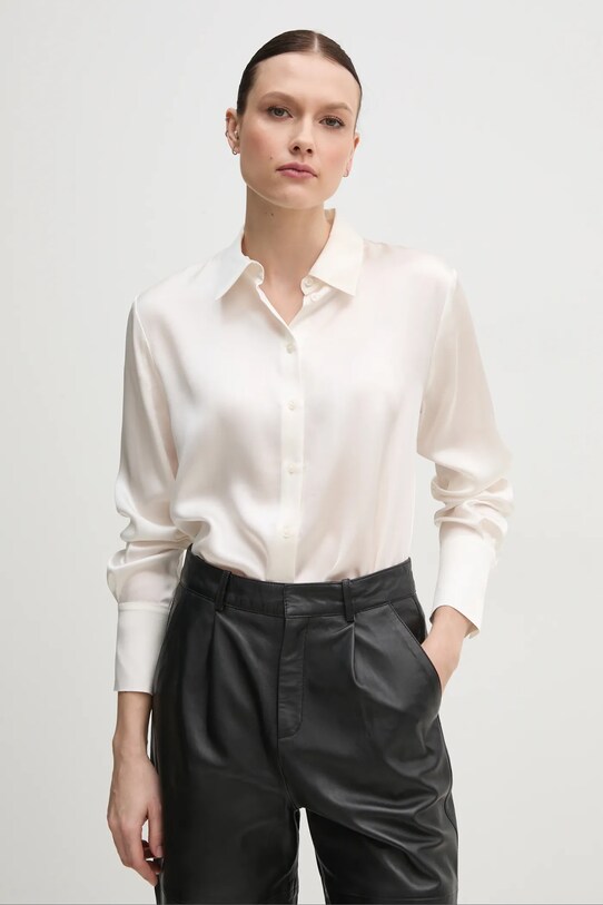 Шовкова сорочка Sisley бежевий 5LZMLQ05E