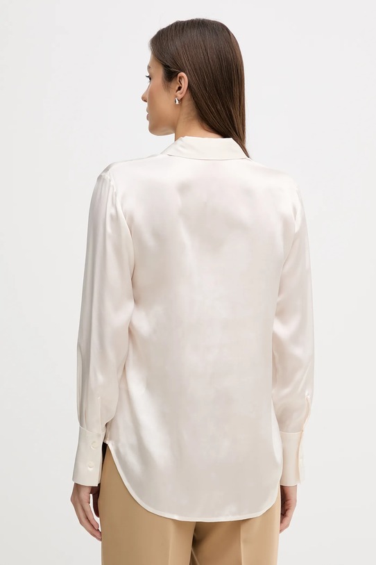 Oblečení Hedvábné tričko Sisley 5LZMLQ05E béžová