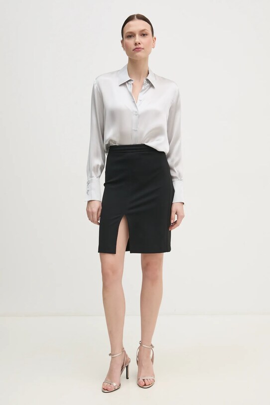 Μεταξωτό πουκάμισο Sisley 5LZMLQ05E γκρί SS25