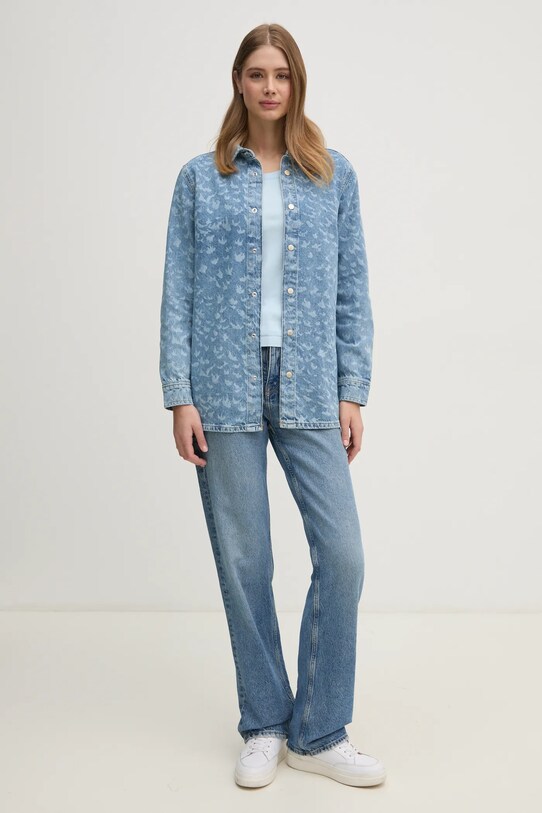 Джинсова сорочка Sisley 53Y3LQ08I блакитний SS25