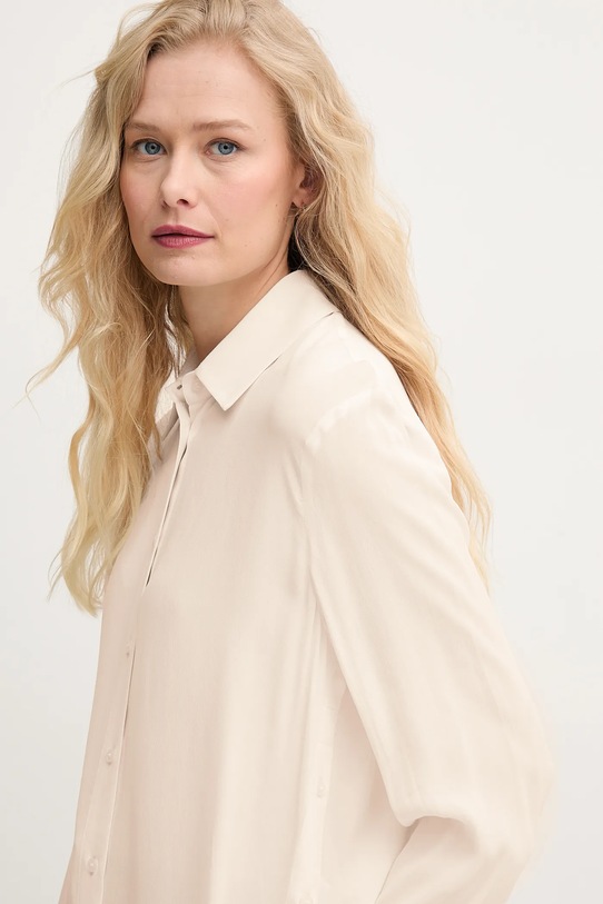 Košeľa Sisley béžová 5IDTLQ08R