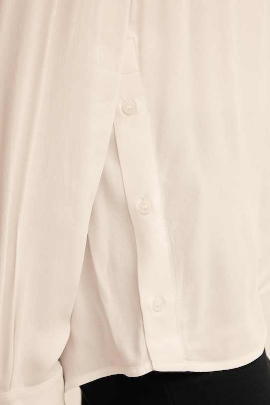 Košeľa Sisley 5IDTLQ08R béžová