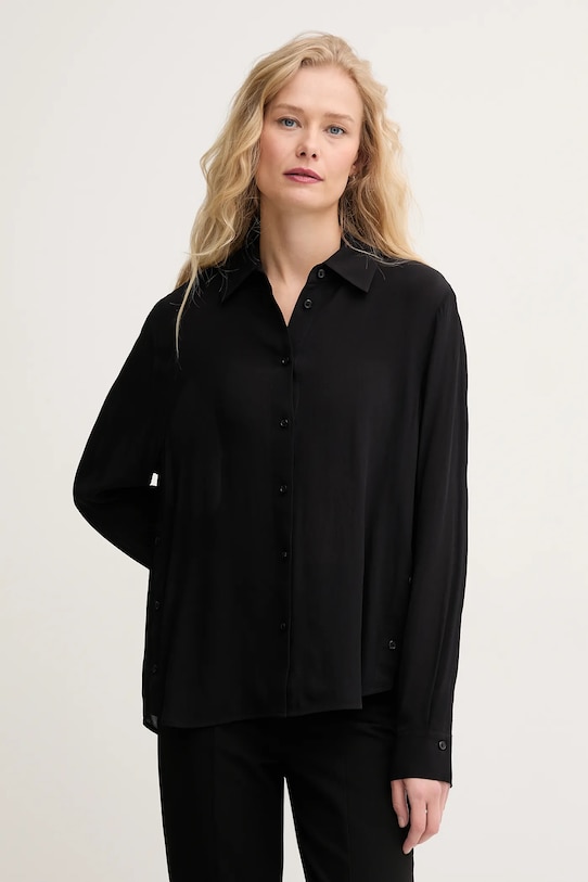 Сорочка Sisley casual чорний 5IDTLQ08R